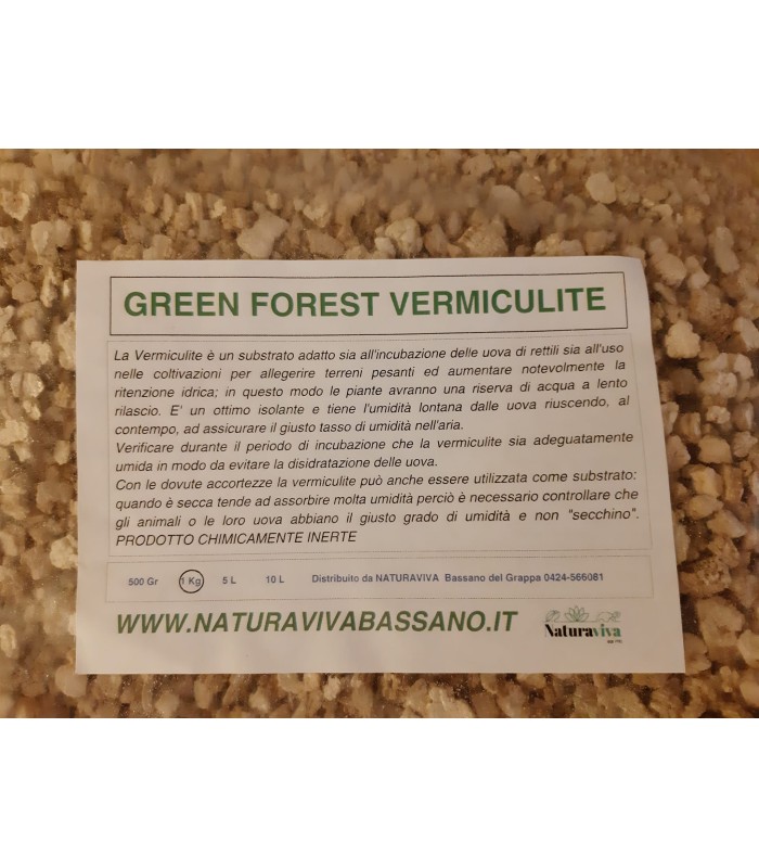 Vermiculite sterilizzata Naturaviva per incubazione uova rettili