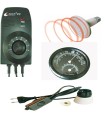 Kit riscaldamento terrario con termostato, lampada ceramica e termoigrometro