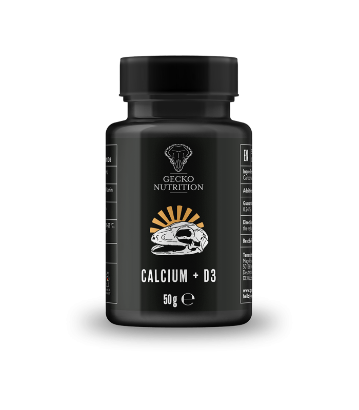 Integratore in polvere con calcio e vitamina D3 per rettili e anfibi – Calcium Plus Gecko Nutrition