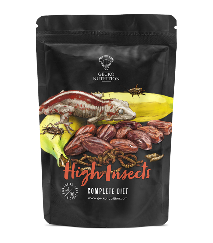 alimento per gechi proteico a base insetti