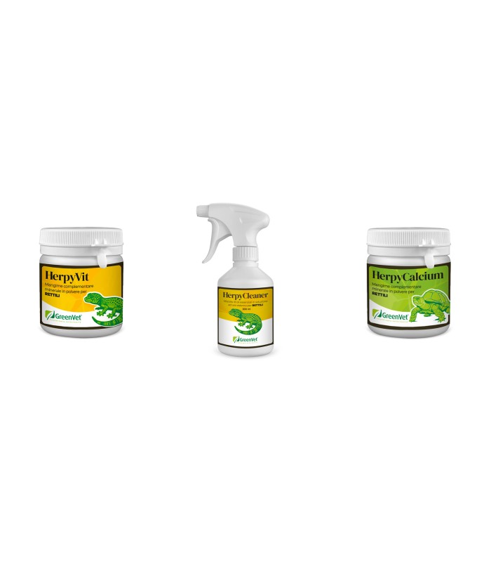 HerpyKit |ReptyCalcium 120 gr + ReptyVit 80 gr +ReptyCleaner 300 ml