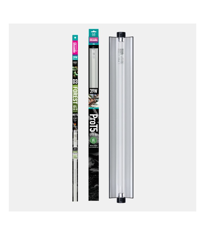ARCADIA PRO T5 SET 6% UVB FOREST | neon+plafoniera 39w