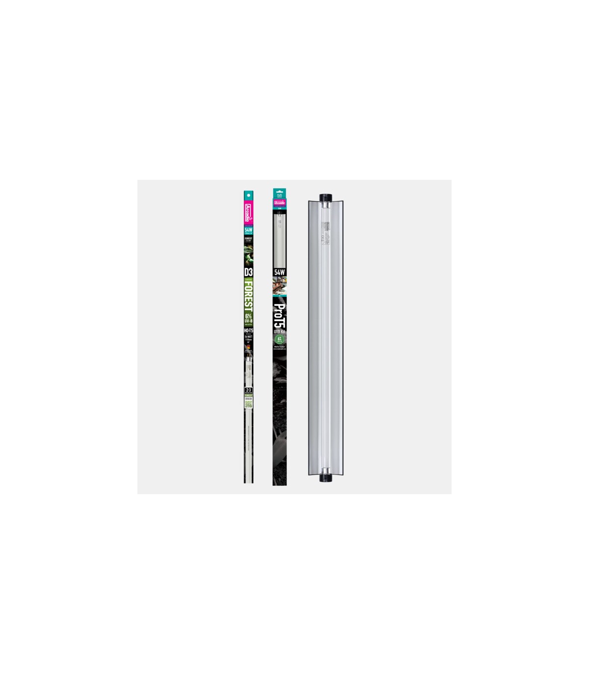 ARCADIA PRO T5 SET 6% UVB FOREST | neon+plafoniera 54w