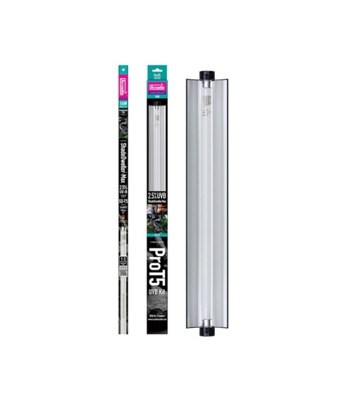 Kit 2,5% Neon e Plafoniera Arcadia Pro T5 UVB D3+ ShadeDweller-Max