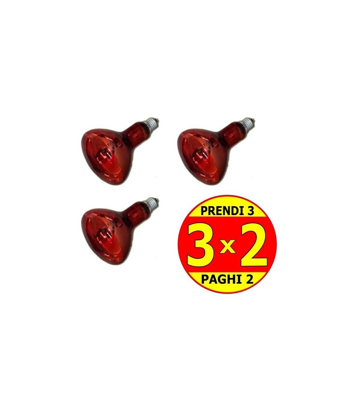 Jeko Tribe Lampada Infrarossi E27 OFFERTA 3X2