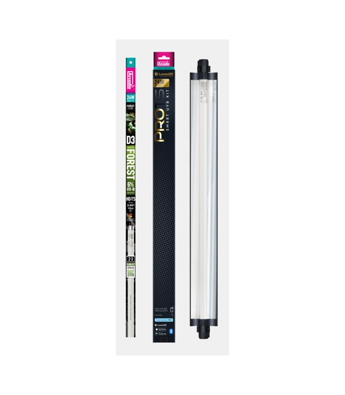 Lumenize Pro T5 UVB 24 W Kit - Neon + Plafoniera per Rettili e Anfibi