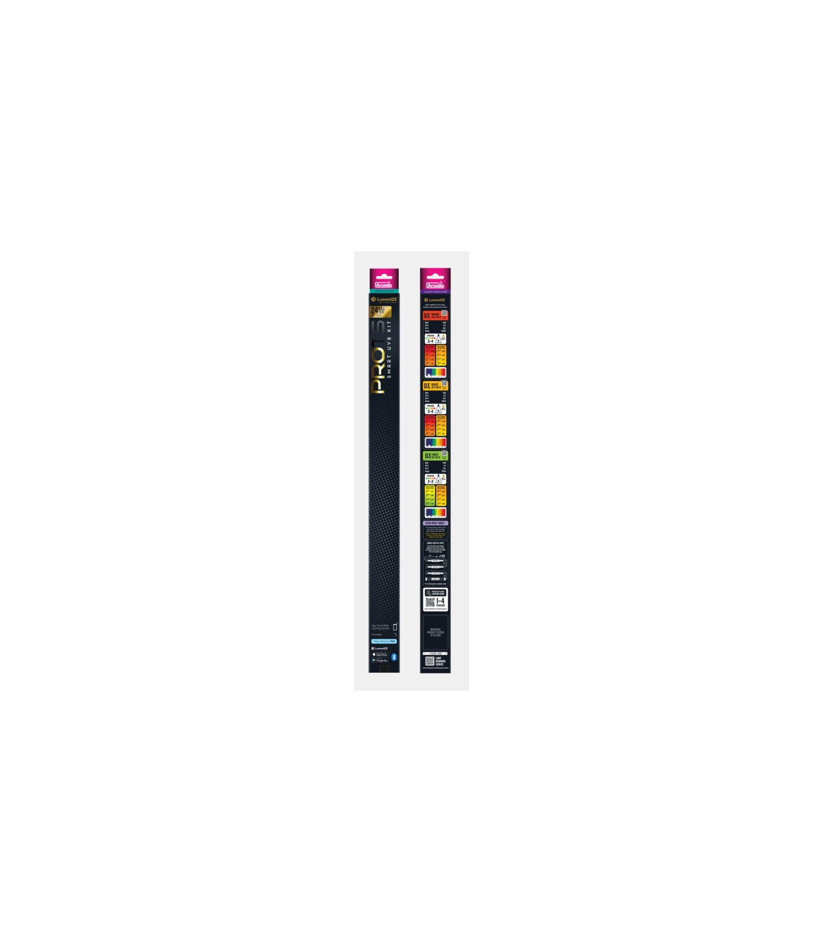 Lumenize Pro T5 UVB 24 W Kit - Neon + Plafoniera per Rettili e Anfibi
