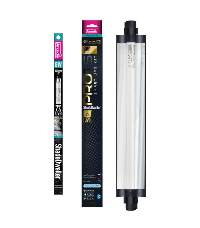 Kit Arcadia Lumenize Pro T5 UVB Kit - Neon + Plafoniera per Rettili e Anfibi