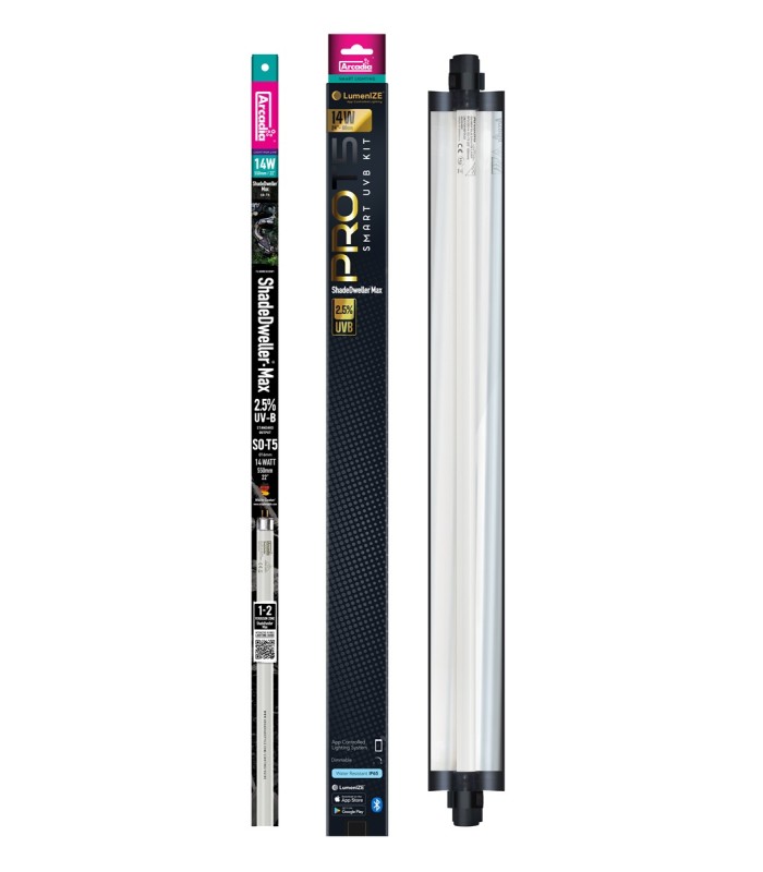 Kit Arcadia Lumenize Pro T5 UVB Kit - Neon + Plafoniera per Rettili e Anfibi