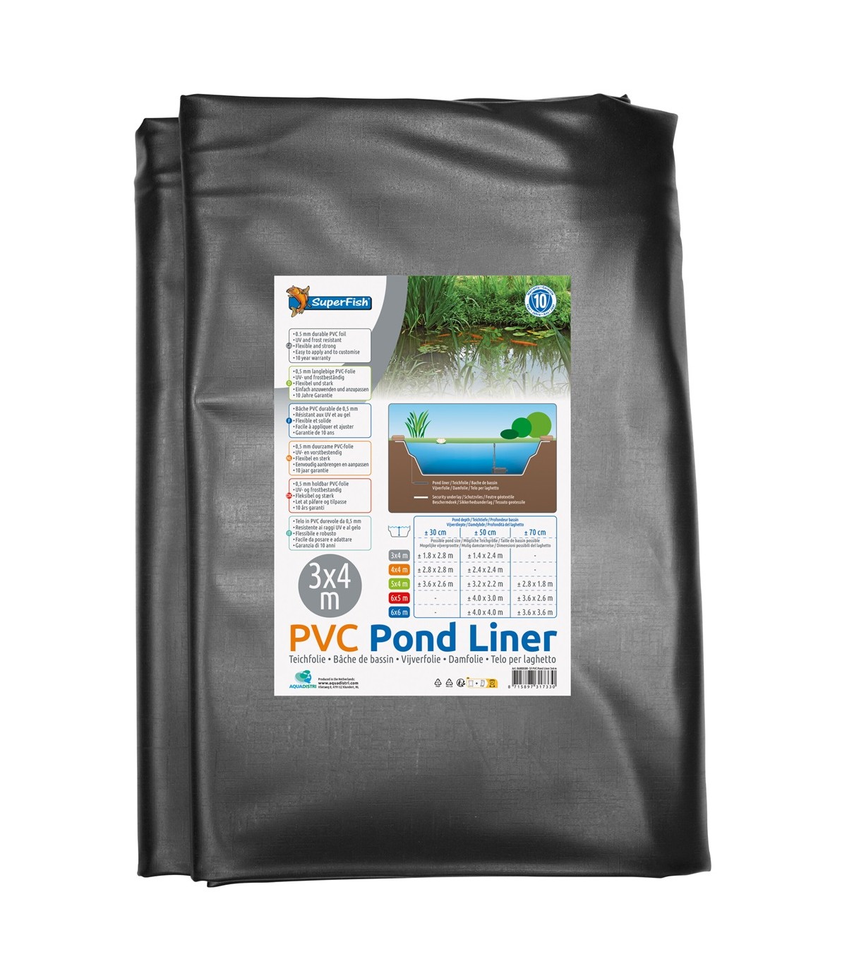 Telo da laghetto pvc 3x4