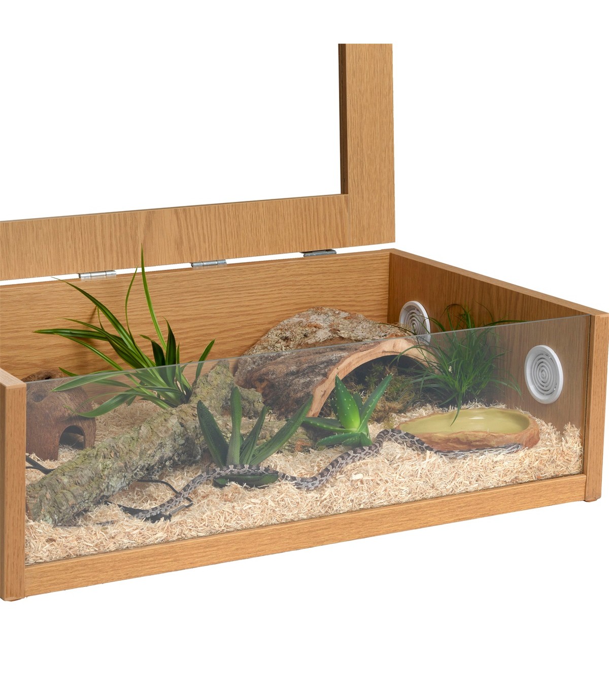 nascondiglio in legno per rettili ed anfibi
